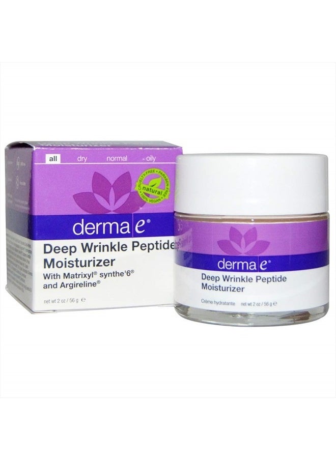 Derma E Deep Wrinkle Moisturizer with Peptides Creme 2 Ounces, Pack of 2