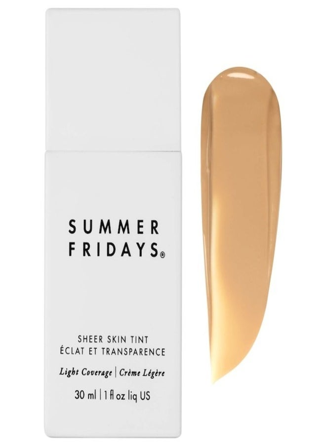 Summer Fridays Sheer Skin Tint with Hyaluronic Acid & Squalane – Lightweight, Hydrating Coverage, Shade 3 - Light with golden undertones 30ml