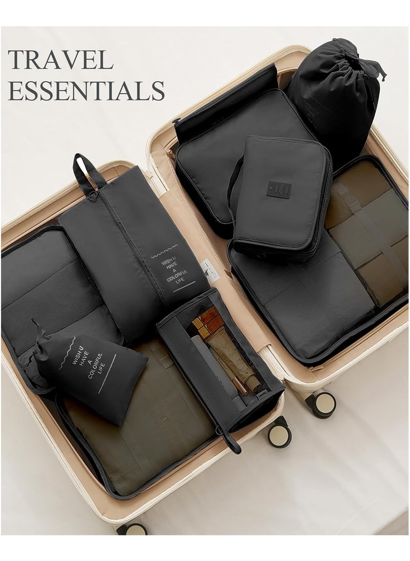 A set of 10 travel luggage organizer, packaging cube, luggage organizer, suitcase storage bag