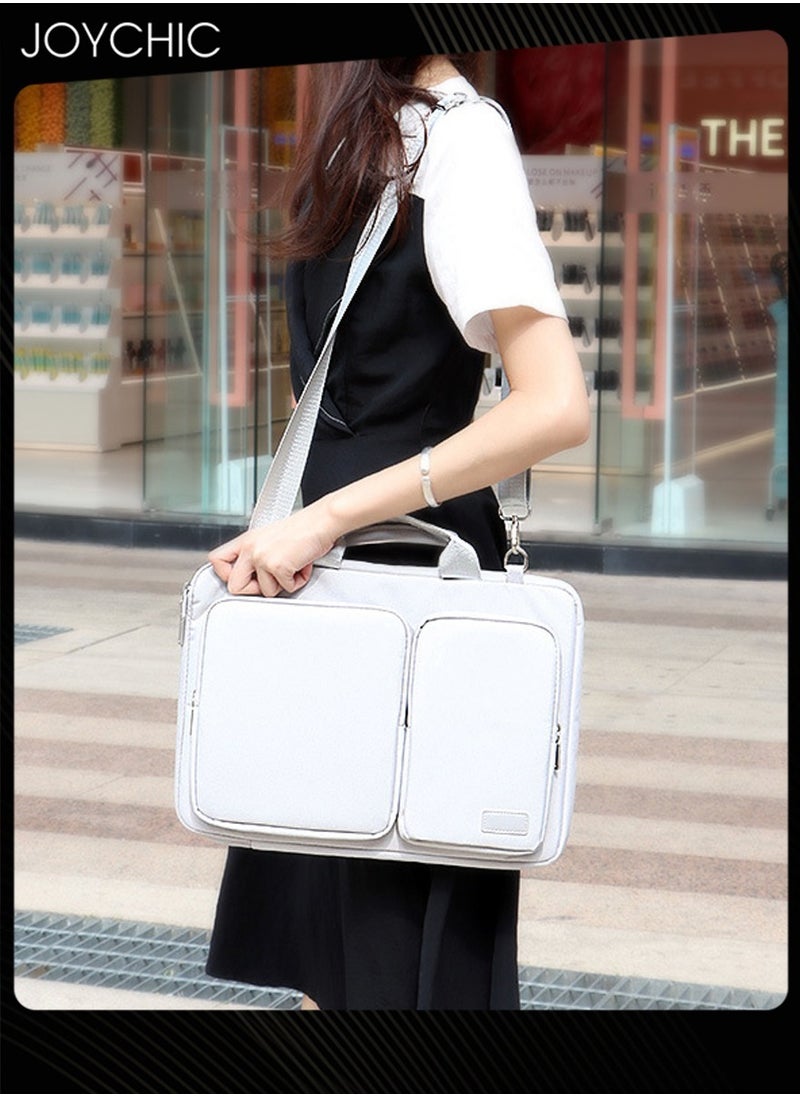360° Protective Laptop Netbook Messenger Shoulder Bag Large Capacity  Tablet Case Handbag  with  Front Pocket Fit 14.1/15.4 inch for Men Women Work School Travel