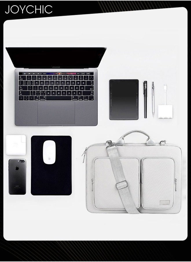 360° Protective Laptop Netbook Messenger Shoulder Bag Large Capacity  Tablet Case Handbag  with  Front Pocket Fit 14.1/15.4 inch for Men Women Work School Travel