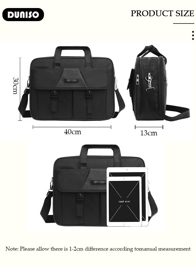 Laptop Bag Lightweight Computer Bag Travel Business Handbag Briefcase Water Resistance Shoulder Messenger Bag for Men and Women Work Office