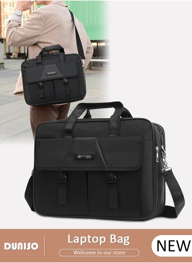 Laptop Bag Lightweight Computer Bag Travel Business Handbag Briefcase Water Resistance Shoulder Messenger Bag for Men and Women Work Office