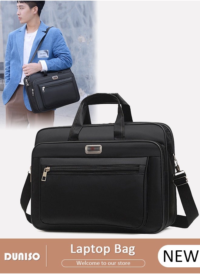 Laptop Bag Lightweight Computer Bag Travel Business Handbag Briefcase Water Resistance Shoulder Messenger Bag for Men and Women Work Office