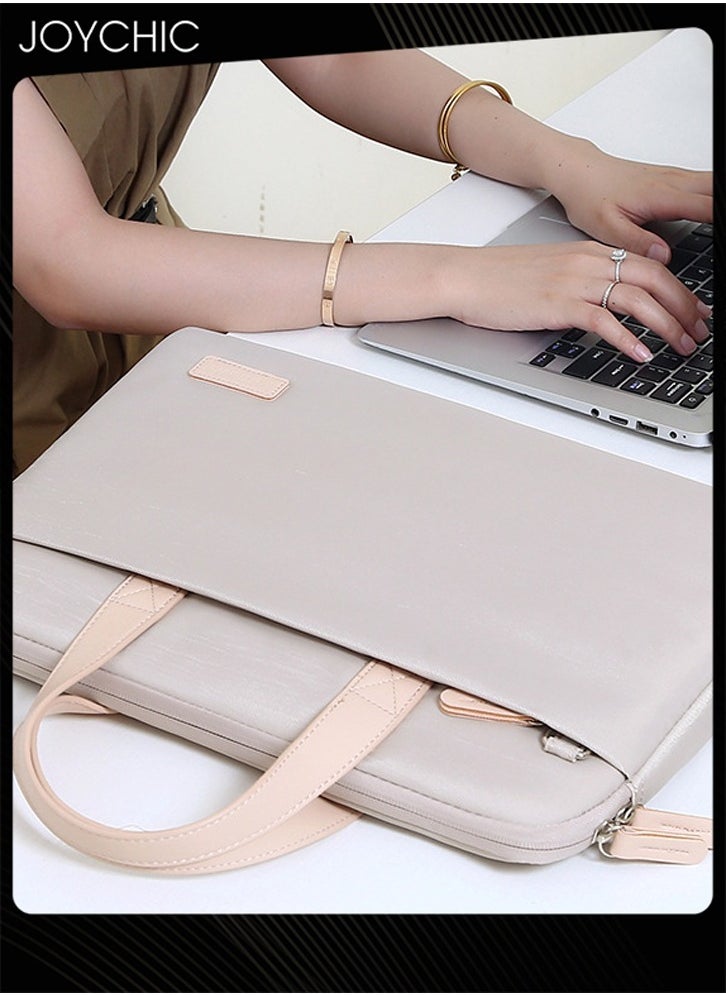 Casual Business Lightweight Zipper Laptop Bag  with Adjustable Shoulder Straps for Women Men Work Office School Compatible with 13 inch