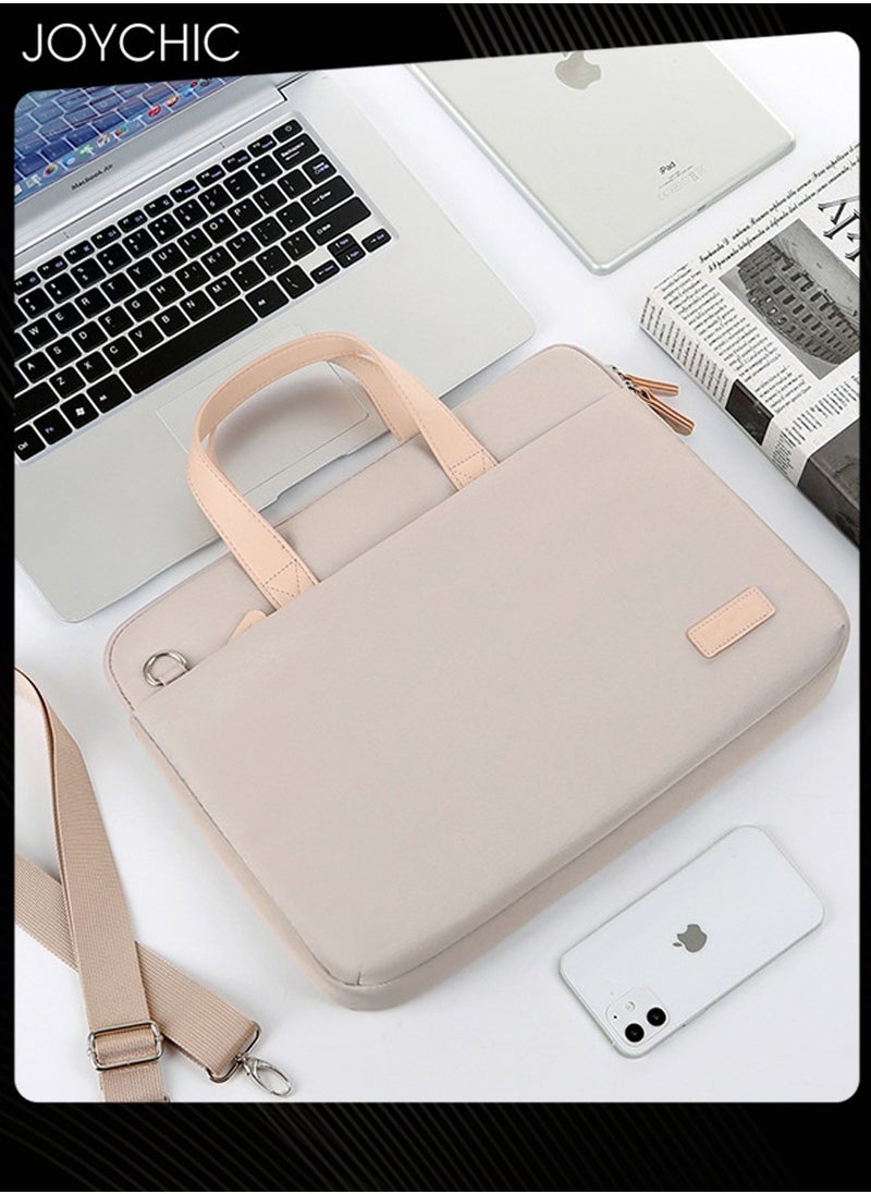 Casual Business Lightweight Zipper Laptop Bag  with Adjustable Shoulder Straps for Women Men Work Office School Compatible with 13 inch