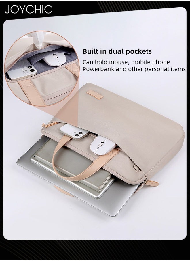 Casual Business Lightweight Zipper Laptop Bag  with Adjustable Shoulder Straps for Women Men Work Office School Compatible with 13 inch