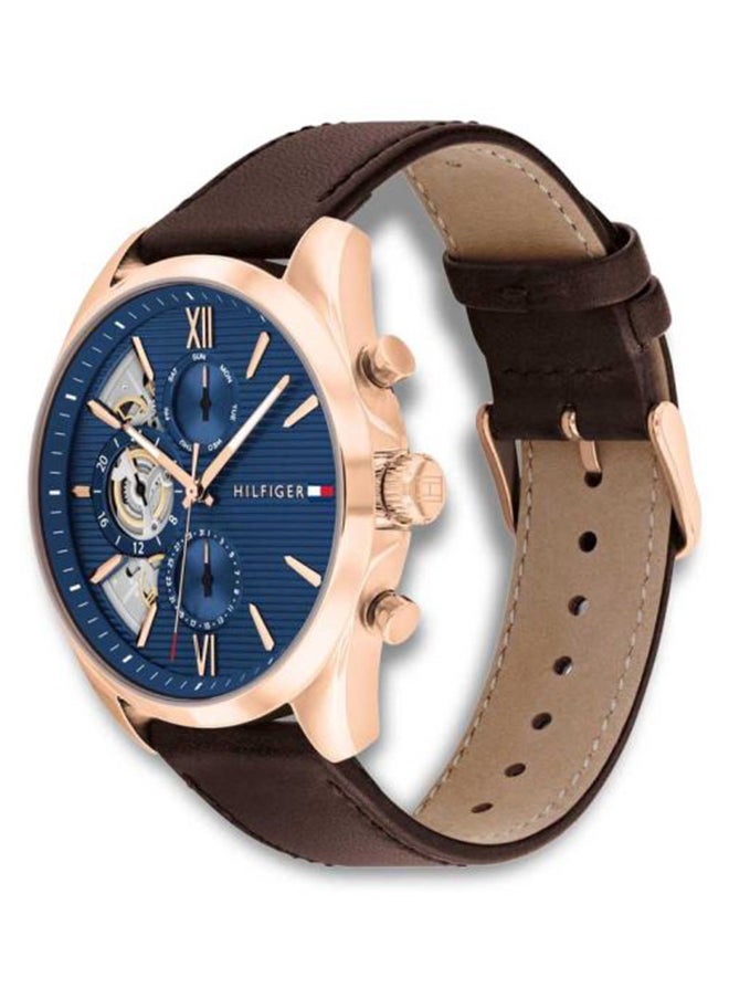 TOMMY HILFIGER ROUND ANALOG MEN'S BLUE CASE WATCH - 1710645