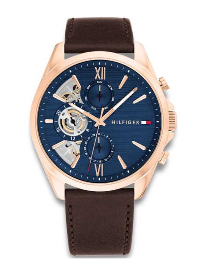 TOMMY HILFIGER ROUND ANALOG MEN'S BLUE CASE WATCH - 1710645