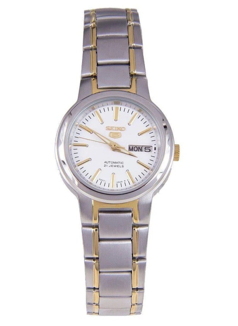 5 Automatic White Dial Stainless Steel Women's Watch SYME44K1