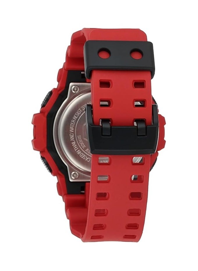 Casio G-Shock Watch - GA-700-4ADR Black Dial, Red Band