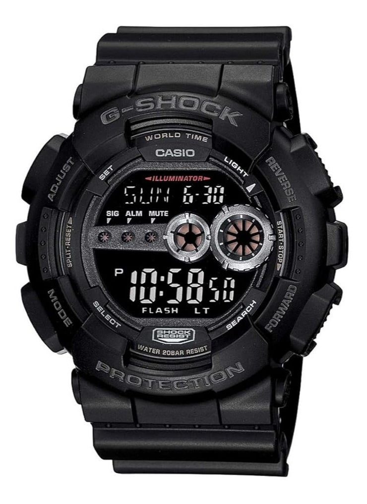 Casio G-Shock Digital Black Dial Men's Watch-GD-100-1BDR