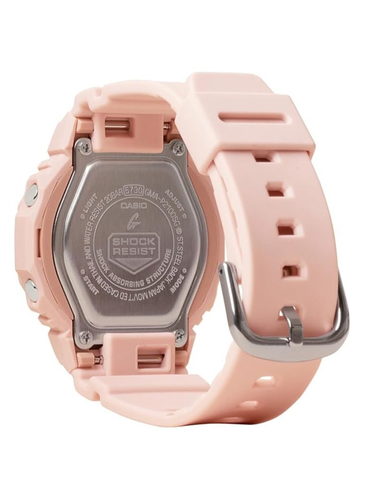 CASIO G-Shock GMA-P2100SG-4A Pink Sunset Glow Digital Analog Watch, Pink,