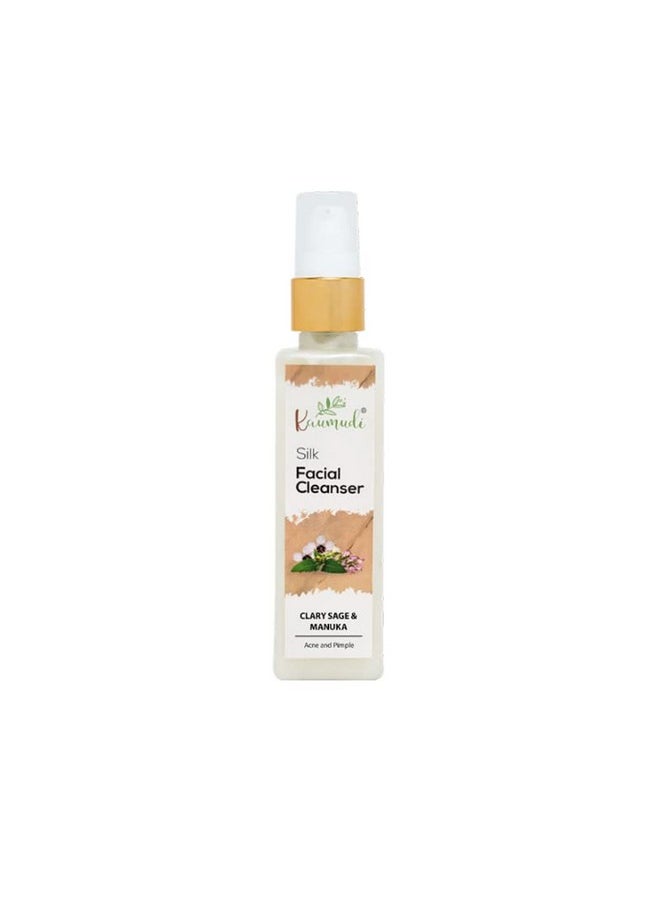 Silk Facial Cleanser With Clary Sage & Manuka For Acne & Pimples 120Ml / 4.06 Fl Oz