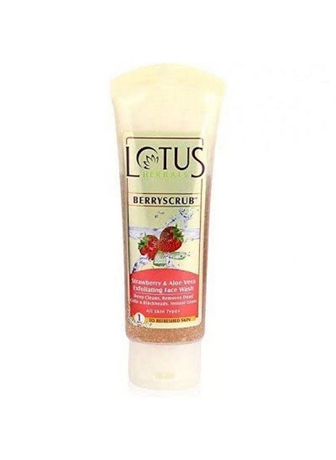 Strawberry & Aloe Vera Exfoliating Face Wash Berryscrub 80G (Pack Of 2)
