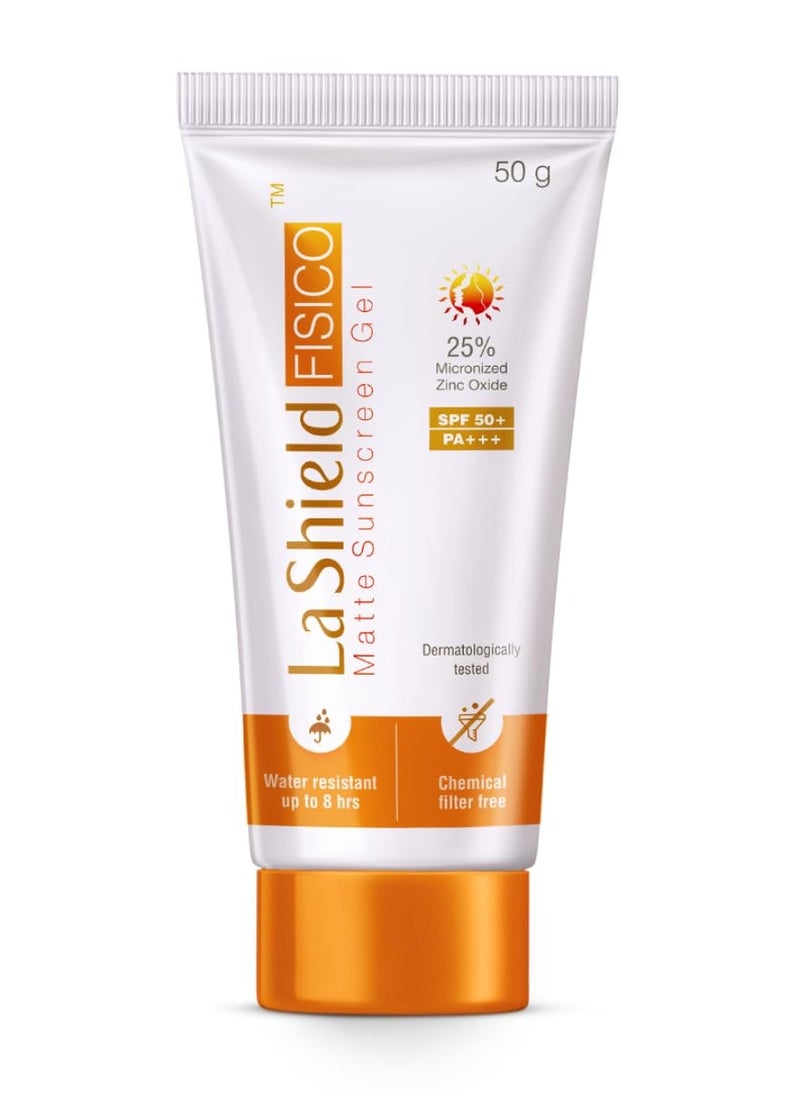 La Shield Fisico SPF 50+ & PA+++ Mineral Based Sunscreen Gel | Lightweight | Transparent | Water Resistant, 50 Grams