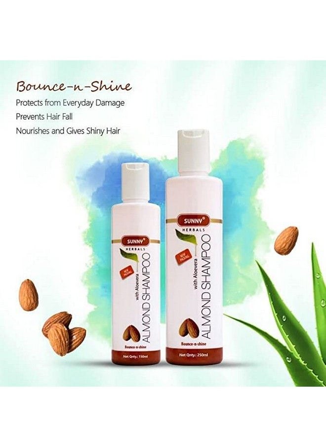 Almond Shampoo With Aloevera ; Nourishes Hair & Scalp Combats Hair Fall Makes Hair Stronger & Thicker ; Improves Follicular Health Gives Soft & Shiny Hair ; For Women & Men 250Ml (Pack Of 1)