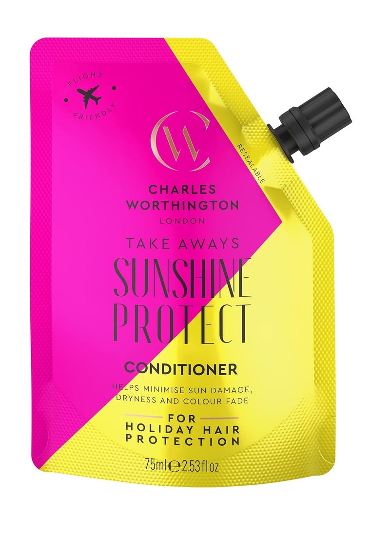 Sunshine Protect Conditioner Takeaway Moringa Seed Oil UV filters Hydrate and Nourish salon Shampoo for Sun Protection 75ml