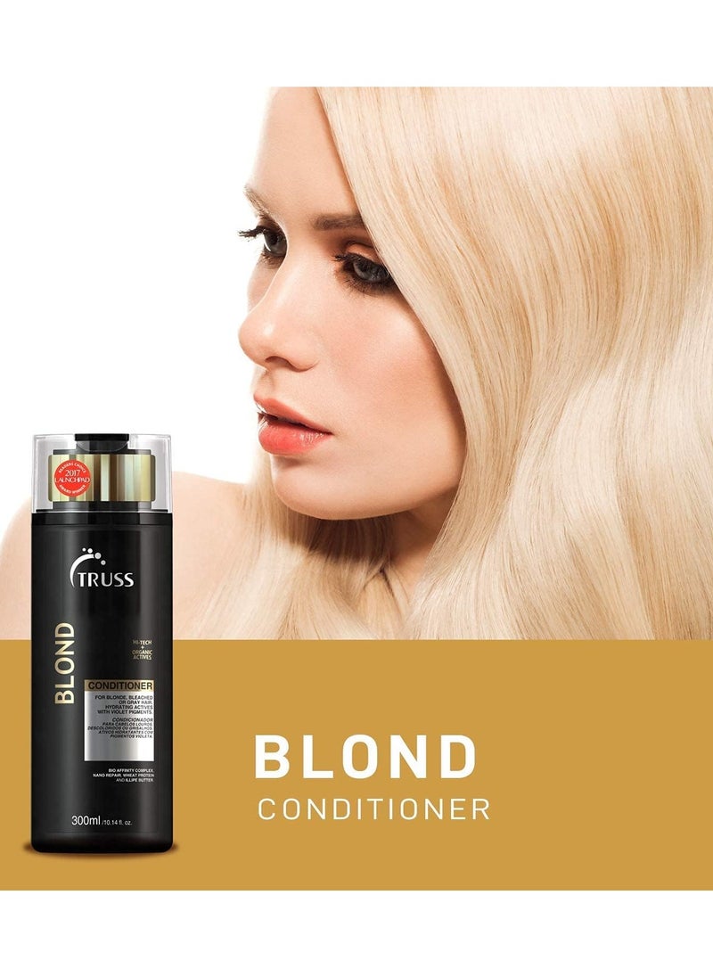 Truss - Blond Conditioner - Hi Tech Organic Actives - For Blond Bleached or Grey Hair 300 ML