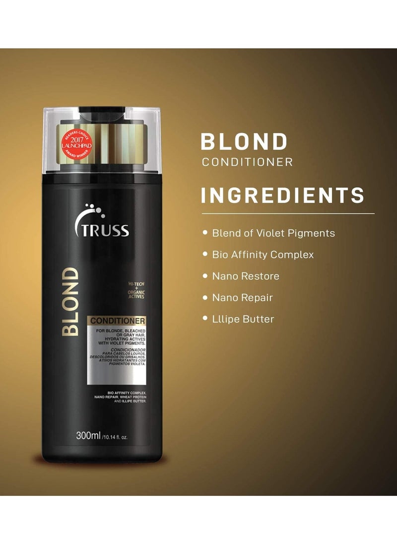 Truss - Blond Conditioner - Hi Tech Organic Actives - For Blond Bleached or Grey Hair 300 ML