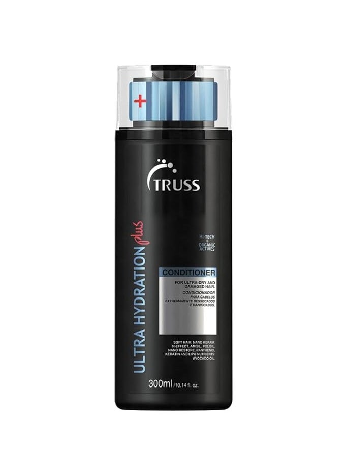 TRUSS Ultra Hydration PLUS Conditioner - For Extremely Dry, Damaged Hair, Intensive Repair, Hydration, Color Protection, Anti-Frizz Conditioner, Ideal for All Hair Types & Textures - 300 ML