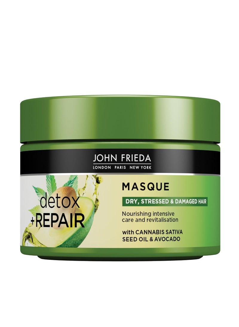 Repair Masque 250 ml Intensive Deep Conditioner for Dry stressed and Damaged Hair Nourishing Hair Mask with Cannabis Sativa Seed Oil and Avocado