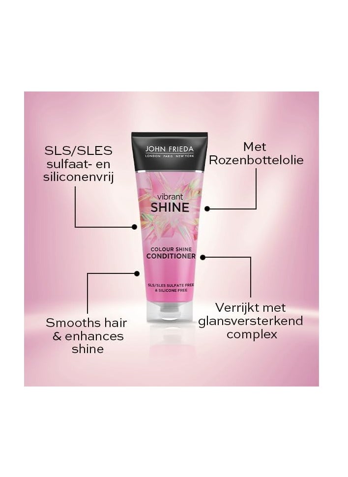 Vibrant Shine Colour Shine Conditioner 250 ml Weightless Glossing Conditioner for Shiny Hair Sulphate Free and Silicone Free Conditioner