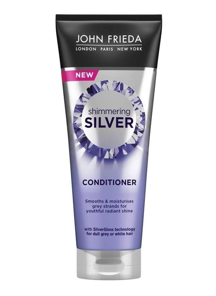 Shimmering Silver Conditioner 250 ml Toning Conditioner for Dull Grey or White Hair Conditioner for Silver Hair with Silver Gloss Technology