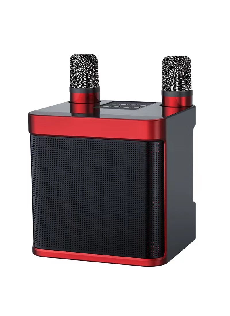 Cross-border household karaoke 203 Bluetooth speaker wireless microphone audio integrated KTV wireless microphone suit Black and Red