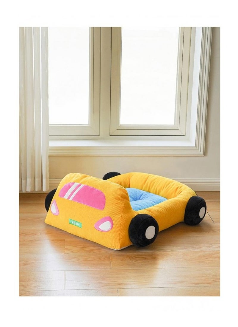 Washable Pet Bed, Convertible Car Desing, Dog Bed, 77cm x 63cm x 16cm, Cute Winter Warm Cat Bed, Small Dog Bed