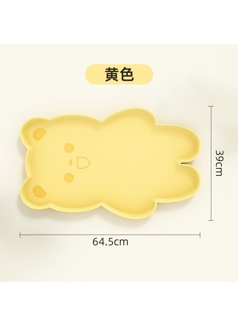 Waterproof Silicone Pet Feeding Mat Large [dolly yellow] extra large pet dinner plate