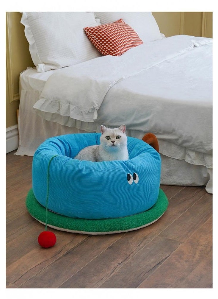 Tea Cup Inspired Desing Pet Bed - Polyester - Your Pet's New Favorite Spot, Cat And Dog Bed