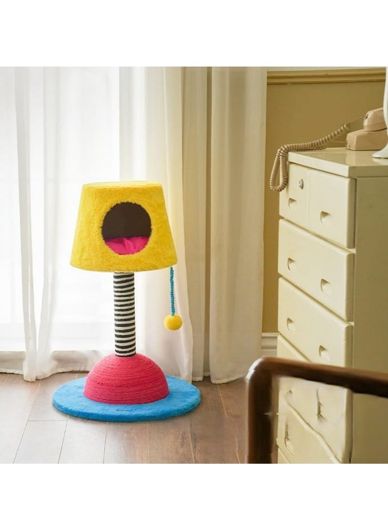 Cat tree, Table Lamp Cat Condo Desing, Cat scratcher With Cat Bed, SIze 49 x 49 x 75 cm