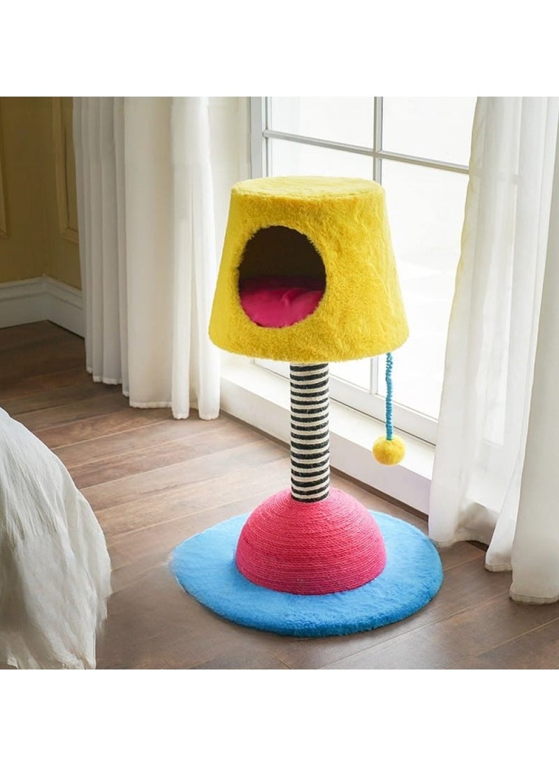 Cat tree, Table Lamp Cat Condo Desing, Cat scratcher With Cat Bed, SIze 49 x 49 x 75 cm