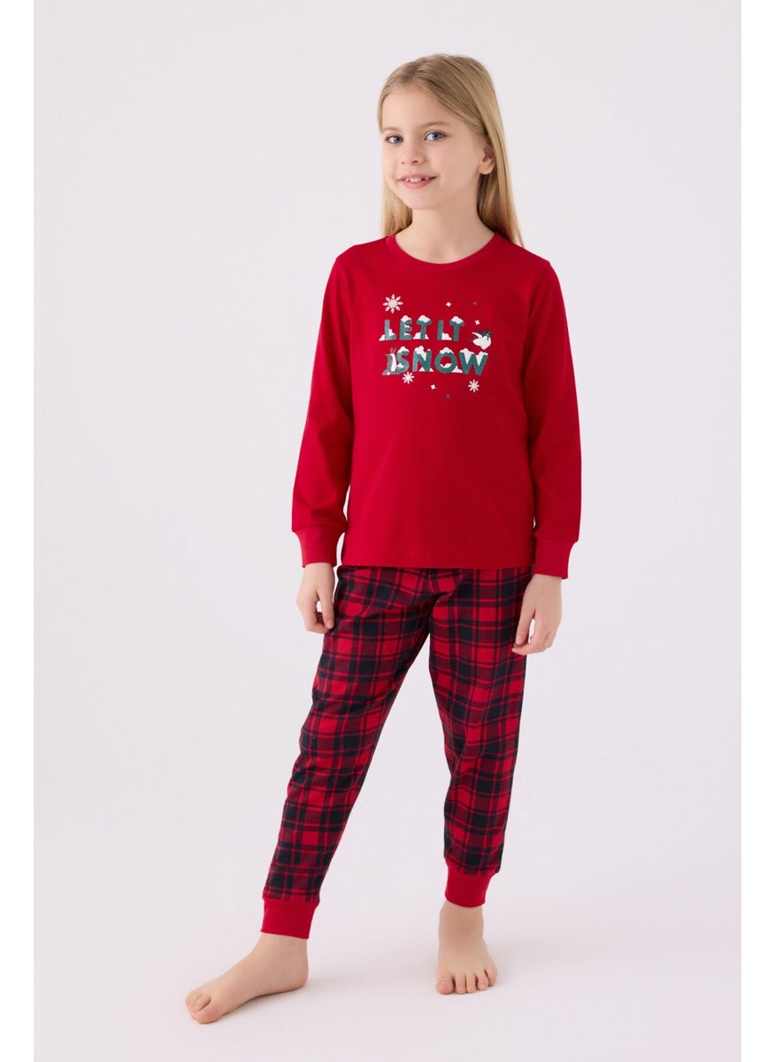 Girls Long Sleeve Pajama Set AR3105 Red