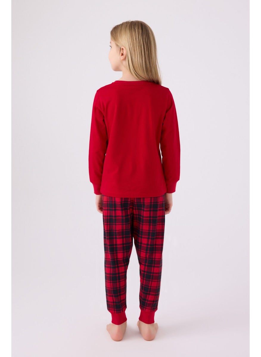 Girls Long Sleeve Pajama Set AR3105 Red