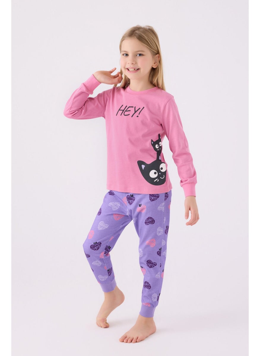 Girl Pink Long Sleeve Pajama Set