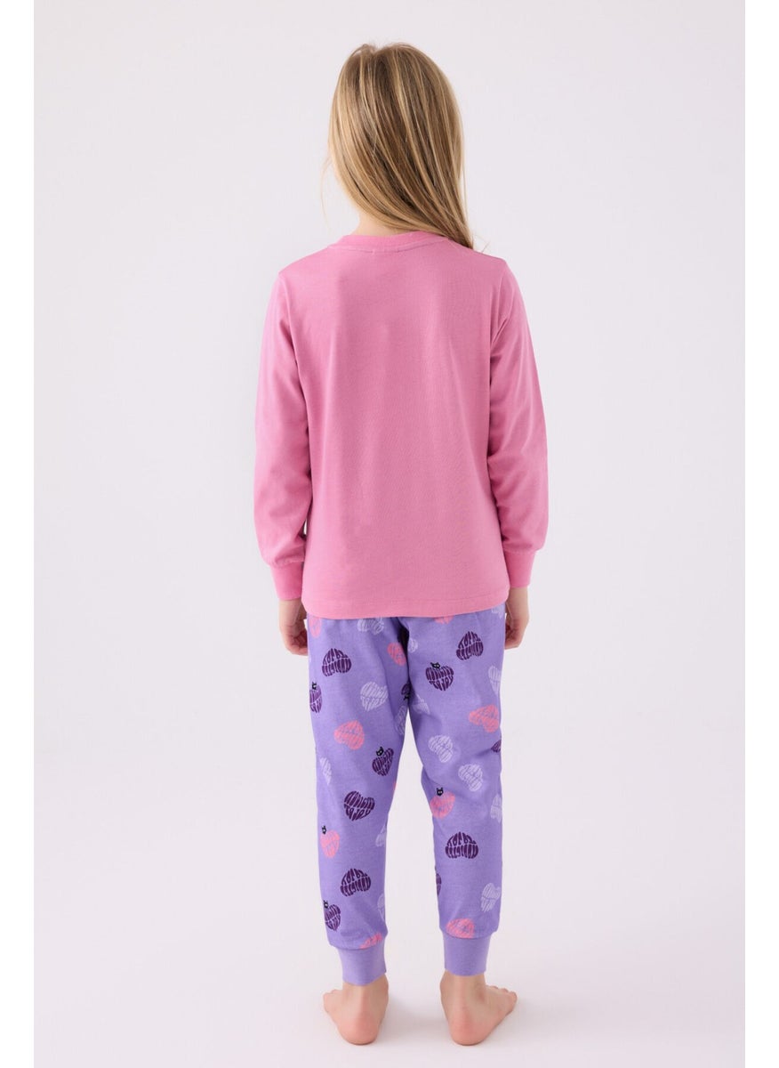 Girl Pink Long Sleeve Pajama Set