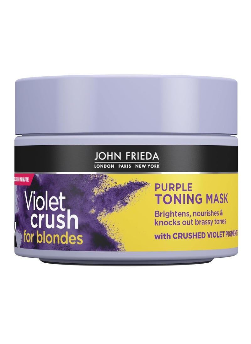 Violet Crush Purple Toning Hair Mask for Blonde Hair 250 ml Purple Toning Hair Mask for Brassy Blonde Hair