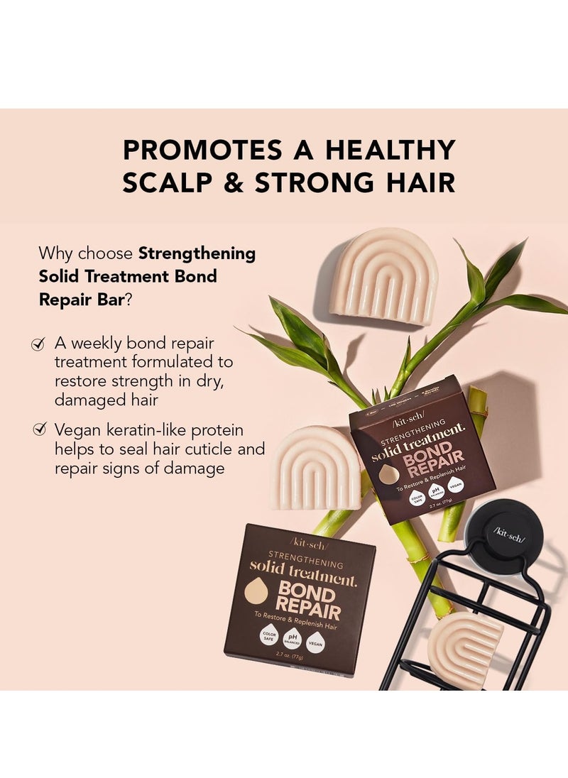 Bond Repair Hair Mask Strengthening Solid Treatment to Restore and Replenish For Dry and Damaged Hair Made in US  All Natural Vegan Great for All Hair Types Zero Waste 2 7oz