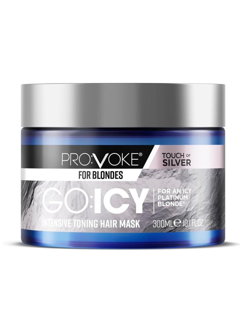 Go Icy Intensive Toning Hair Mask 300 ml Intensely Brightens Blonde White and Grey Hair for An Extra Bright Icy Platinum Effect