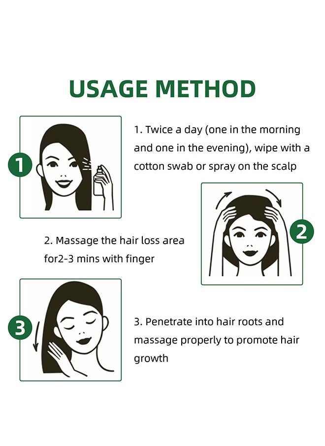 Natural Herbs Ginseng Essence Moisturizing Hair Mist, Rapid Growth Hair Treatment 7 Day Hair Growth Serum Essence Oil Regrow, for Women & Men 100ML