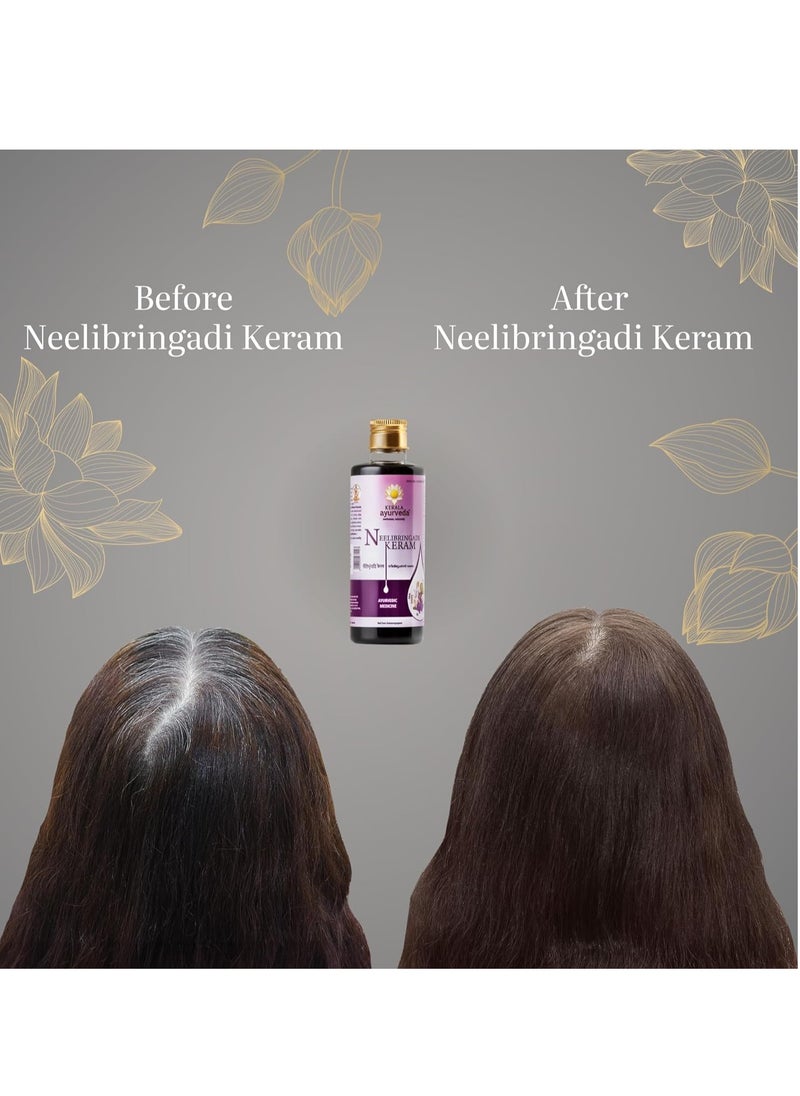 Kerala Ayurveda Neelibringadi Keram Hair Oil - 200 ml | Promotes Hair Growth | Strengthens Hair Root & Helps Reduce Hair Fall | Helps Fight Dandruff with Bringaraj, Amla & Coconut Oil