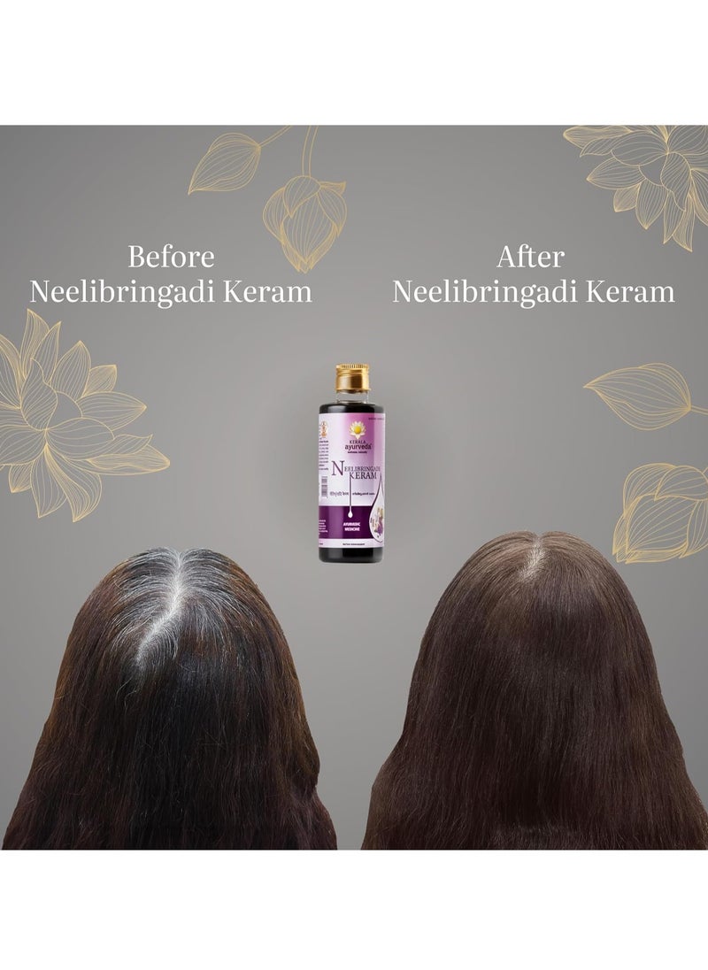 Kerala Ayurveda Neelibringadi Keram Hair Oil - 200 ml | Promotes Hair Growth | Strengthens Hair Root & Helps Reduce Hair Fall | Helps Fight Dandruff with Bringaraj, Amla & Coconut Oil