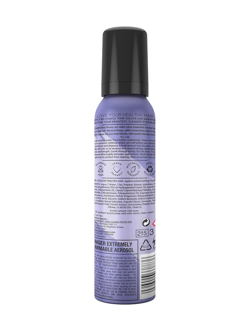 Colourplex Toning Violet Colour Revive Mousse Purple Toner for Blondes 150 ml