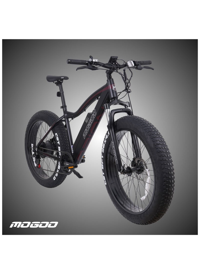 PlayandDream Orion Electric Fat Mountain Bike - 26 Inch - Black