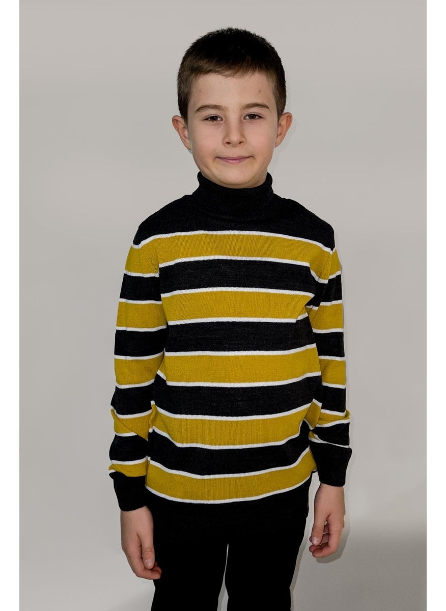 Kids Turtleneck Striped Sweater (C21-1874900)