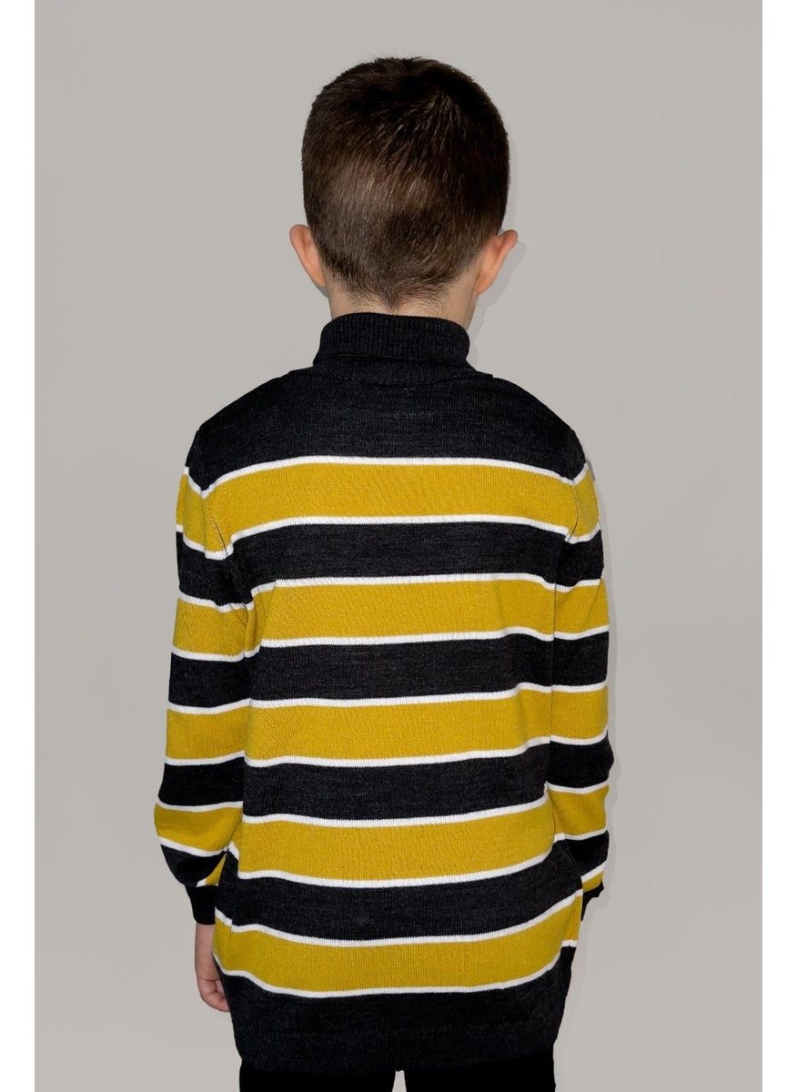 Kids Turtleneck Striped Sweater (C21-1874900)