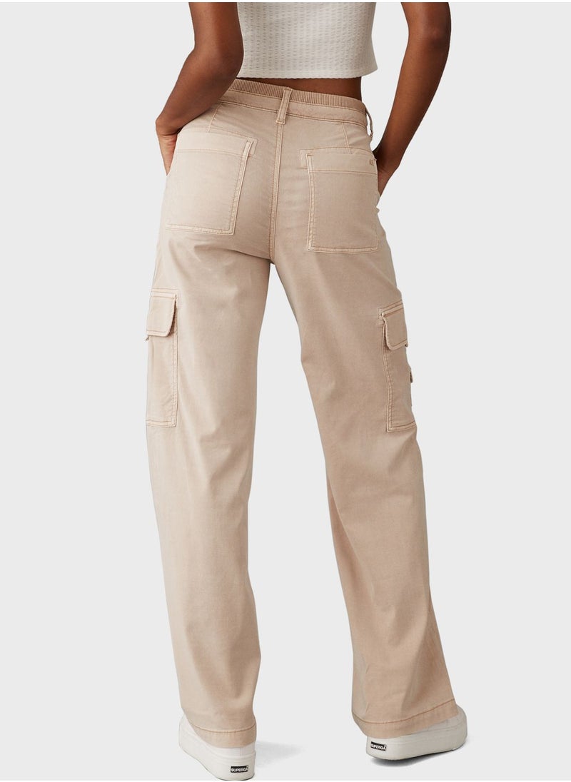 High Waist Cargo Pants