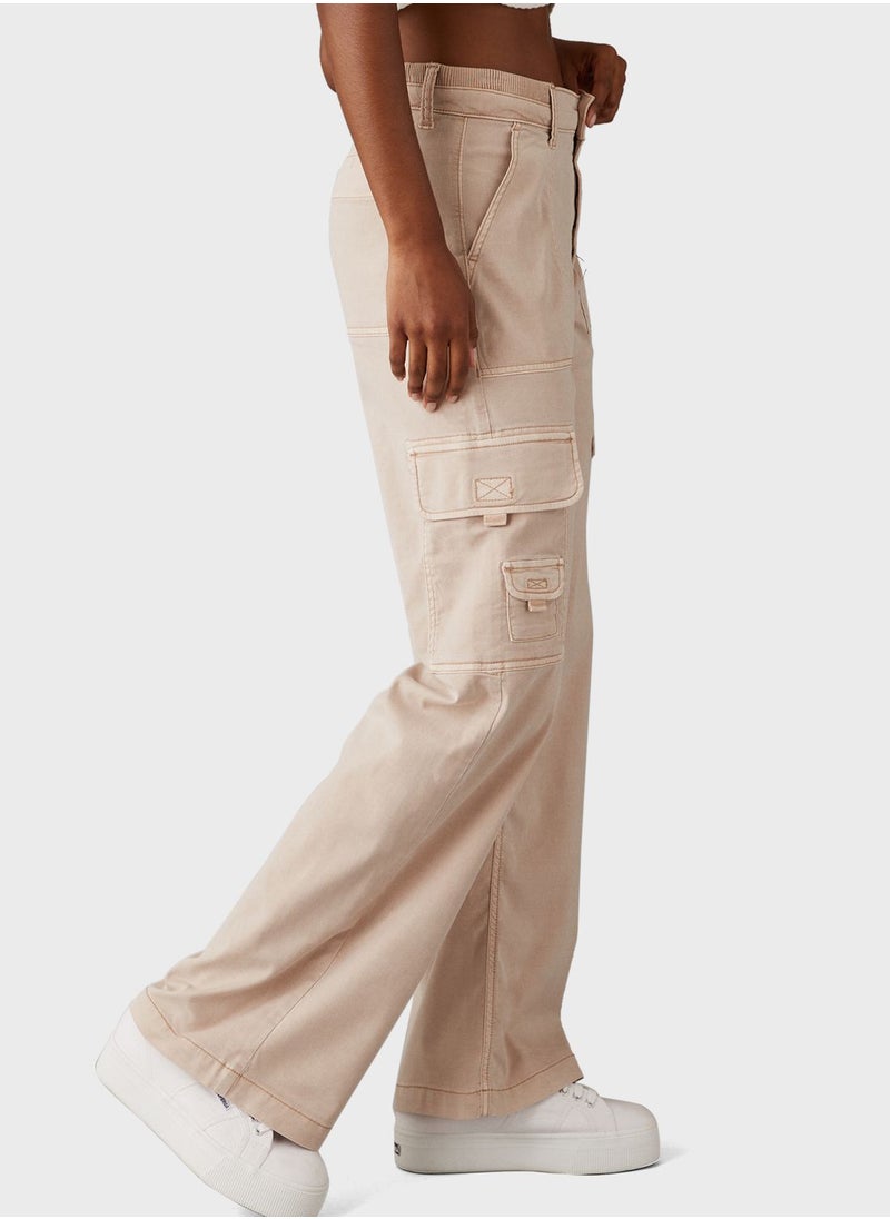 High Waist Cargo Pants